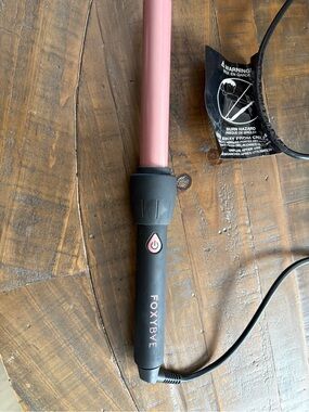 FOXYBAE Pink Curling Wand for Women - Smooth, Long-Lasting Curls